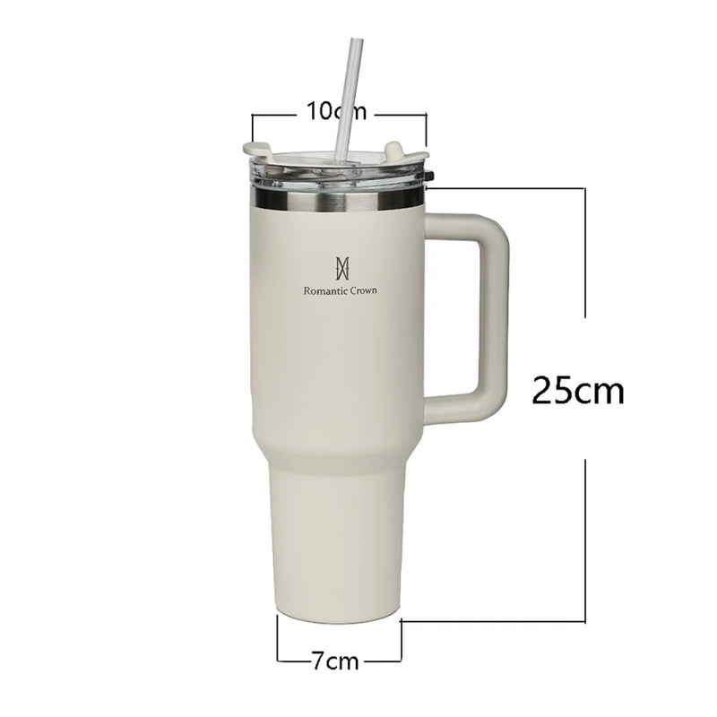 Copo Térmico Inox Portátil 1200ml Garrafa Térmica Inox ROMANTIC CROWN.