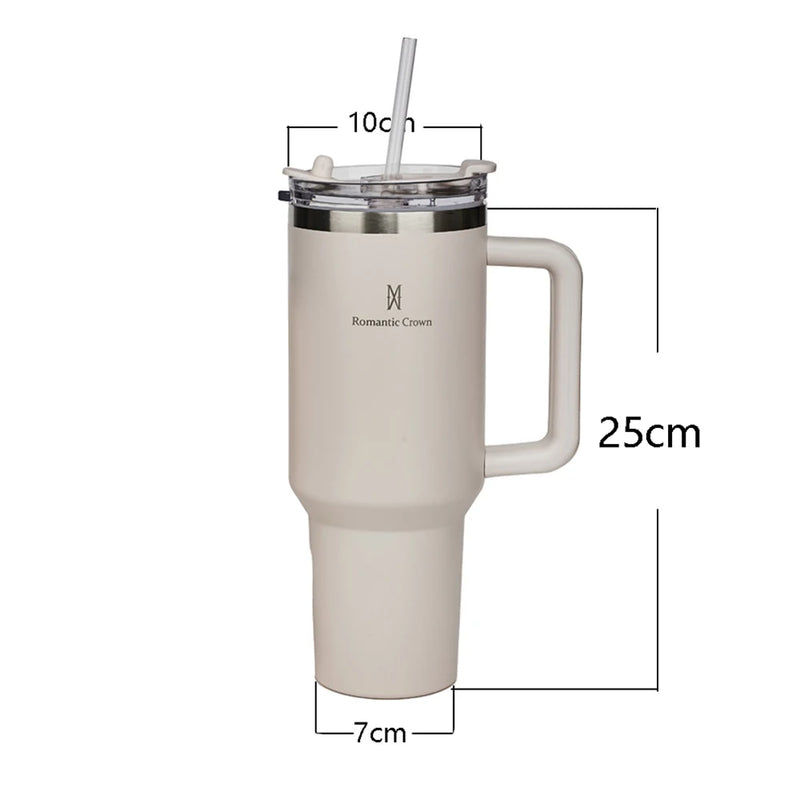 Copo Térmico Inox Portátil 1200ml Garrafa Térmica Inox ROMANTIC CROWN.