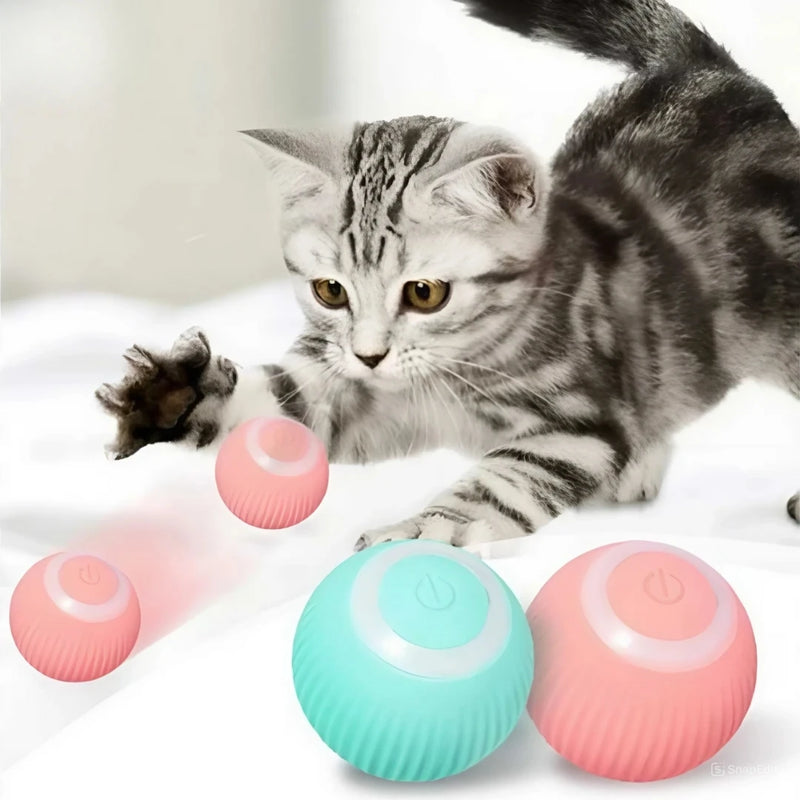 Bola mágica rolante automática para gato, Brinquedos inteligentes