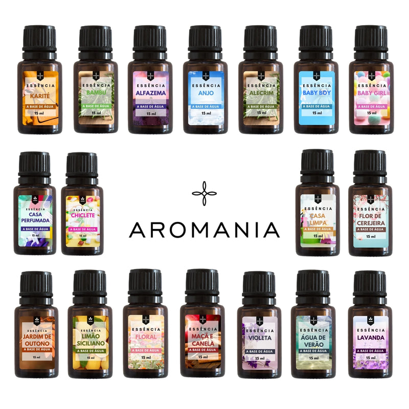 Essencia Kit 5 unidade 15ml Para difusor Ariomatizer e umidificador de ambiente hidrossolúvel