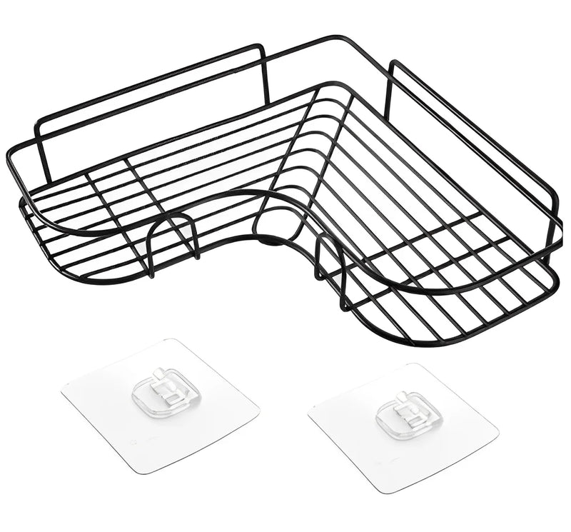 KIT 2 Prateleiras Suporte Com Adesivos De Parede Altos Banheiro Cozinha Lavanderia Shampoo E Sabão