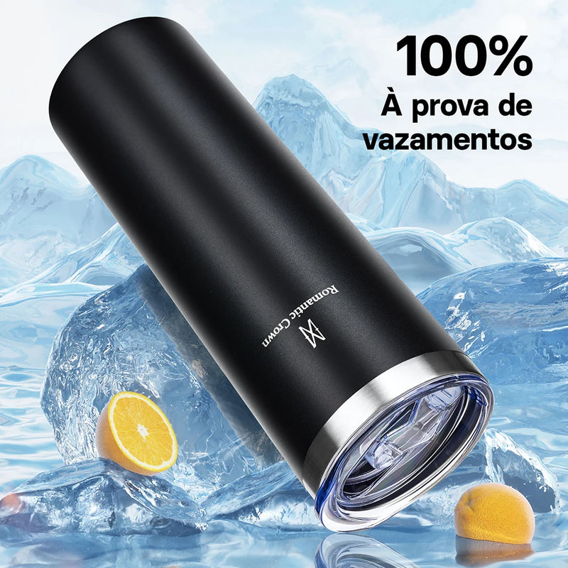Copo Térmico Inox Portátil 1200ml Garrafa Térmica Inox ROMANTIC CROWN.