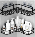 KIT 2 Prateleiras Suporte Com Adesivos De Parede Altos Banheiro Cozinha Lavanderia Shampoo E Sabão