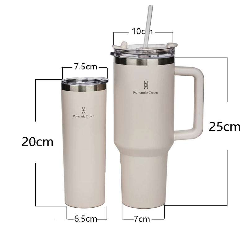Copo Térmico Inox Portátil 1200ml Garrafa Térmica Inox ROMANTIC CROWN.