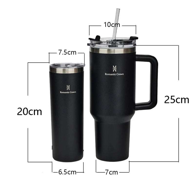Copo Térmico Inox Portátil 1200ml Garrafa Térmica Inox ROMANTIC CROWN.