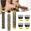 Máquina de corte de cabelo profissional com acabamento vintage barbeador sem fio