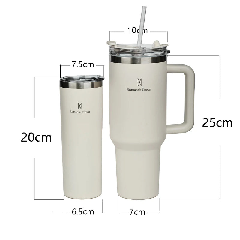 Copo Térmico Inox Portátil 1200ml Garrafa Térmica Inox ROMANTIC CROWN.
