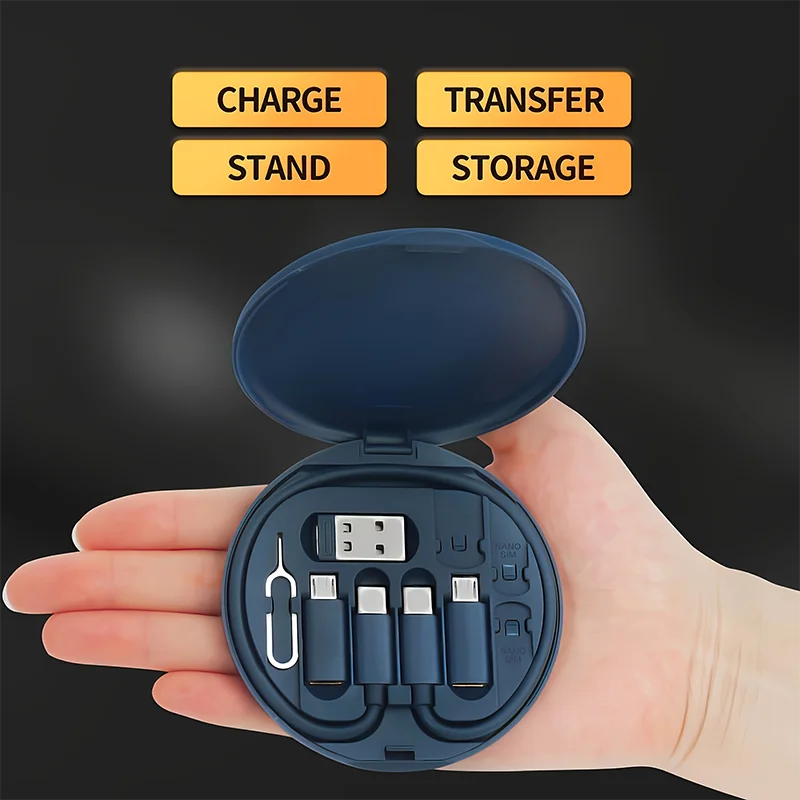 Kit de cabo adaptador de carregamento multi USB tipo C para C 60W USB C para conjunto de conversão de iluminação USB A e tipo C para Micro/Tipo C/Iluminação
