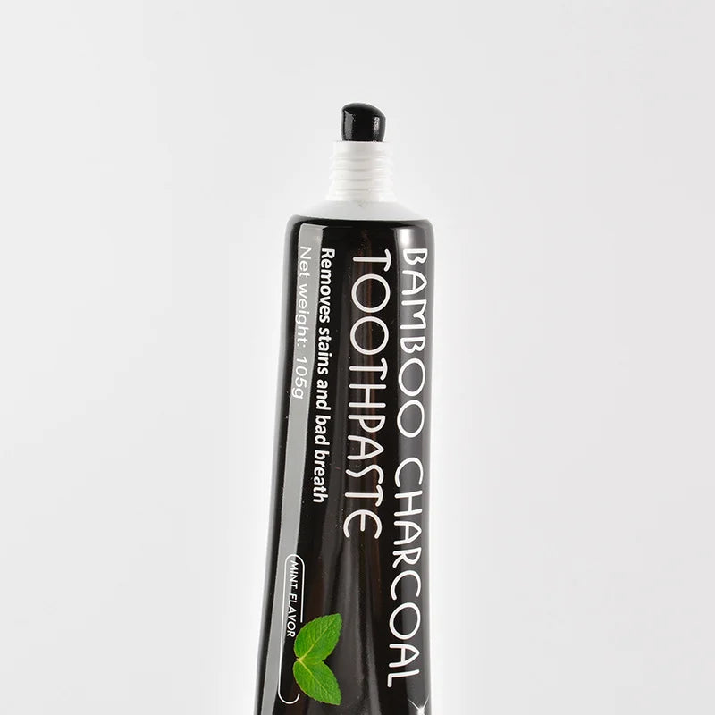 Creme dental clareador Creme dental de carvão de bambu adsorve o mau hálito remove dentes amarelos limpeza forte manchas nos dentes cuidados orais