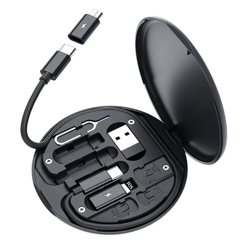 Kit de cabo adaptador de carregamento multi USB tipo C para C 60W USB C para conjunto de conversão de iluminação USB A e tipo C para Micro/Tipo C/Iluminação
