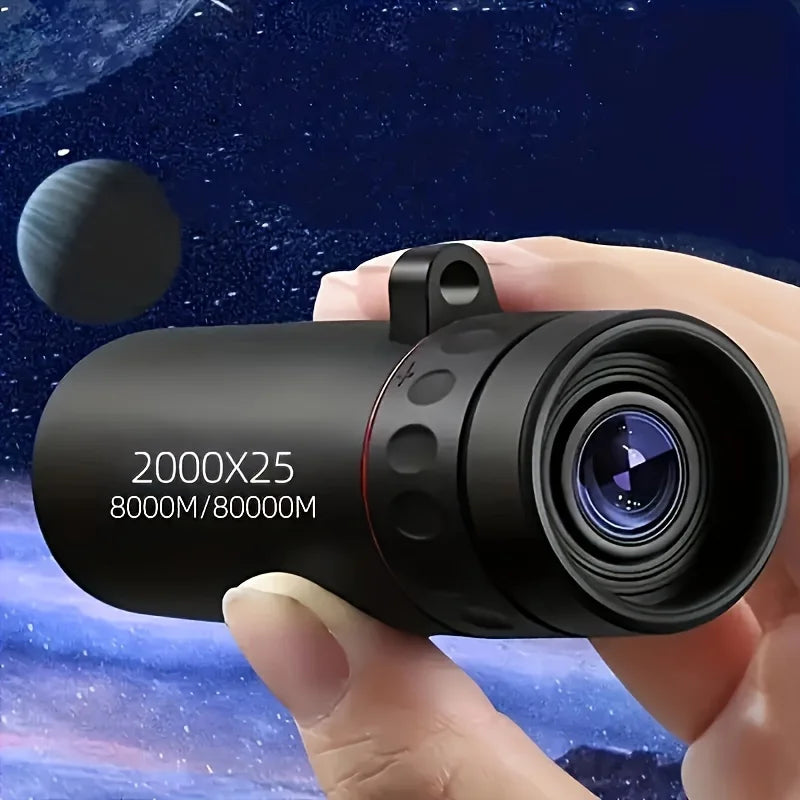 Telescópio monocular HD 2000X25 - escopo compacto e portátil para caça, viagens, shows e pesca