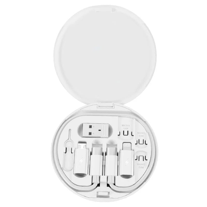 Kit de cabo adaptador de carregamento multi USB tipo C para C 60W USB C para conjunto de conversão de iluminação USB A e tipo C para Micro/Tipo C/Iluminação